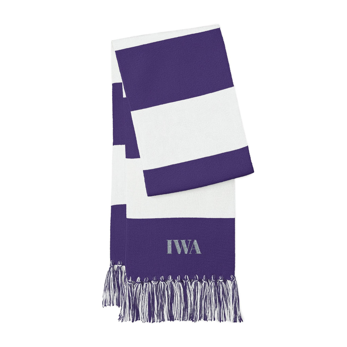 Embroidered Striped Spectator Scarf – Classic Team Colors, Personalized Initials