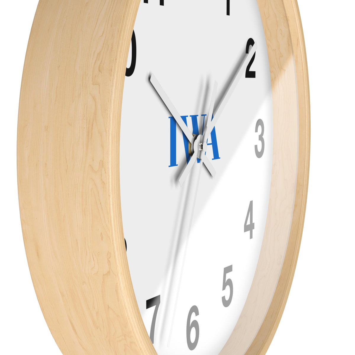 Minimalist Initials Wall Clock — Monogram ‘M A’ Modern Home Decor