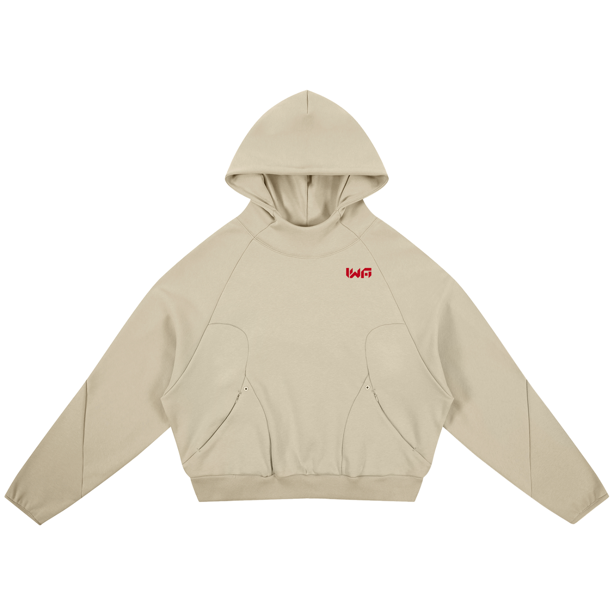 Curved Panel Raglan Hoodie