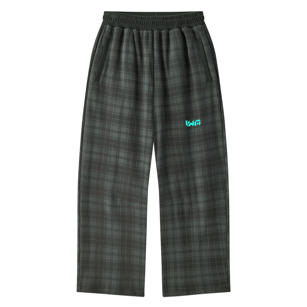 Unisex Plaid Straight Leg Pants