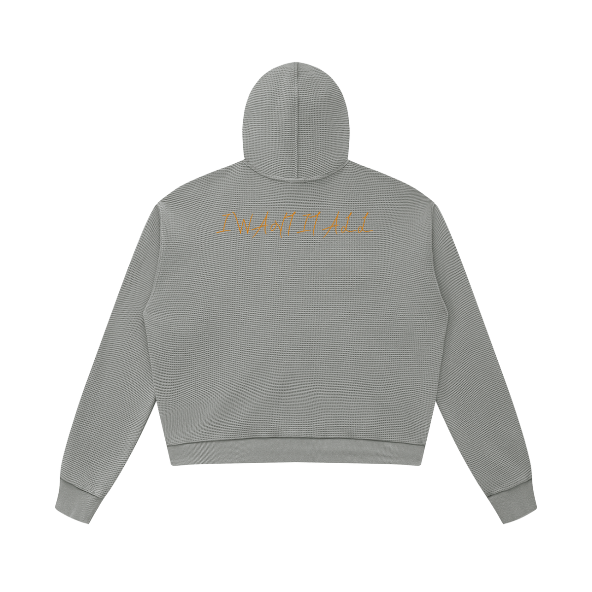 Unisex Mineral Wash Boxy Waffle Hoodie