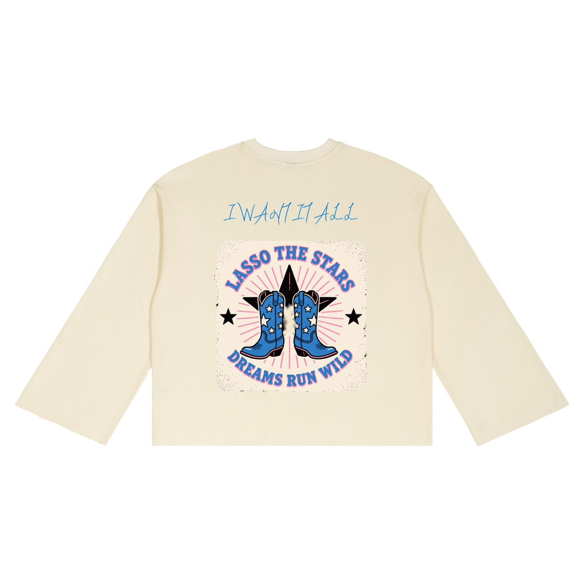 Unisex Waffle Raw Edge T-Shirt