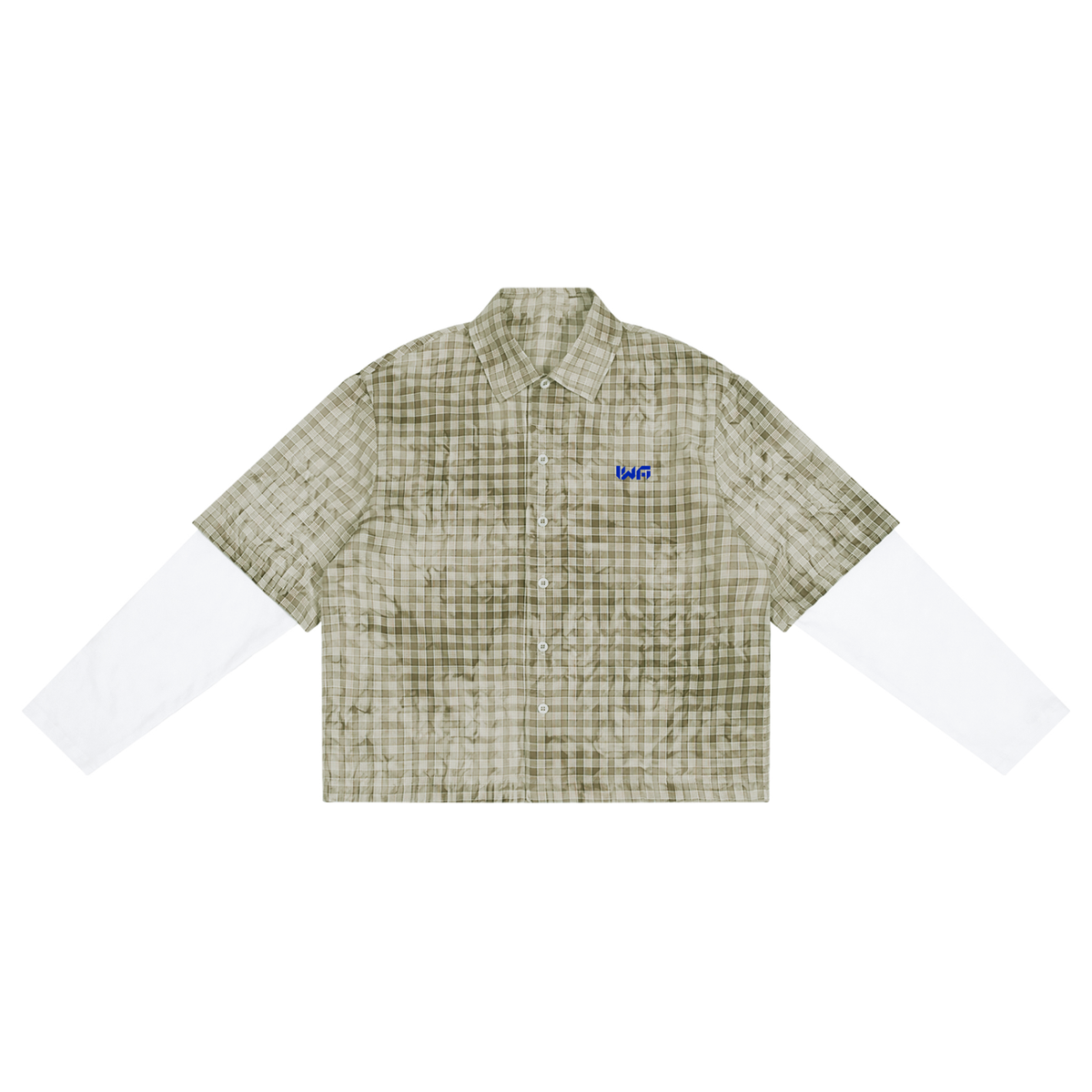 Unisex Vintage Wash Plaid Short Sleeve Shirt