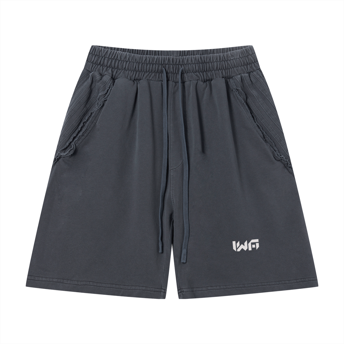Unisex Vintage Wash Raw Edge Shorts