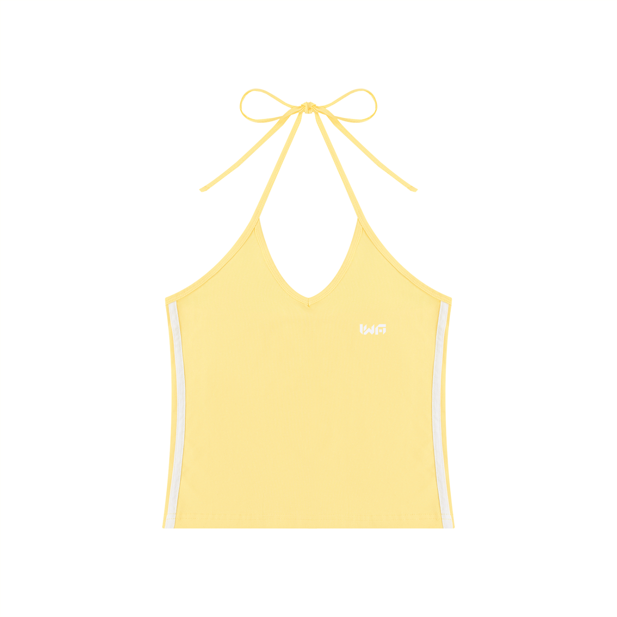 Women's Color Block Halter Crop Tank Top