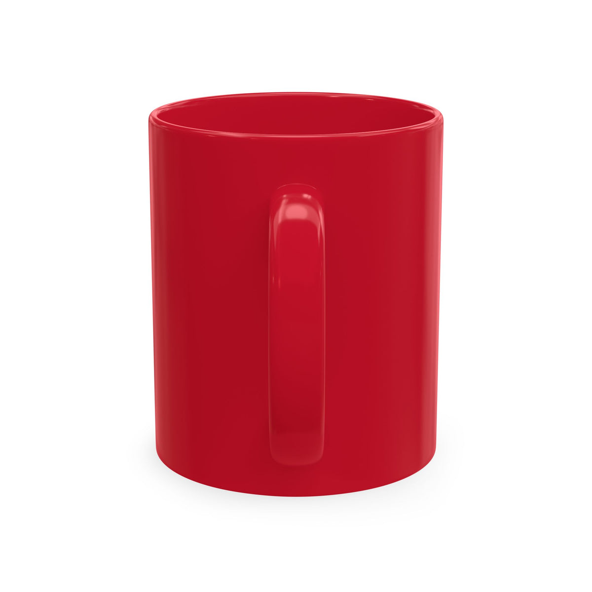 IWA Monogram Ceramic Mug — Minimalist Beige Coffee Cup with Bold Blue Letters