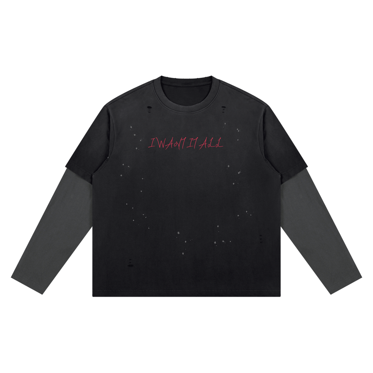 Unisex Vintage Wash Distressed Layer T-Shirt
