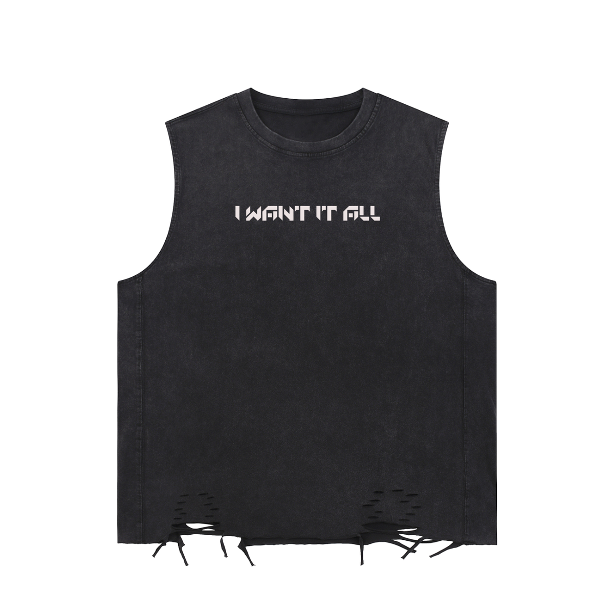 Snow Washed Raw-Hem Tank Top