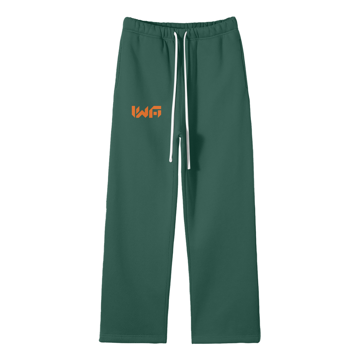 Streetwear Unisex Solid Color Fleece Straight Leg Pants