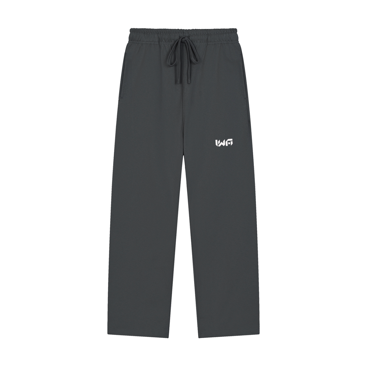 Solid Color Straight-Leg Sweatpants
