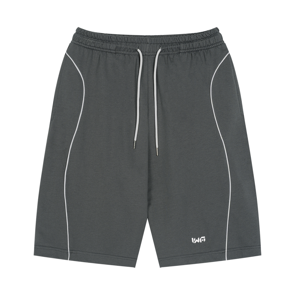 Unisex Piping Drawstring Shorts