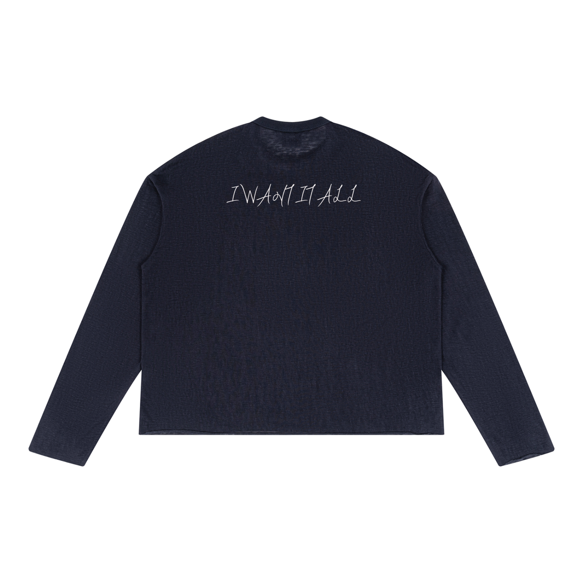 Unisex Raw Edge Long Sleeve T-Shirt