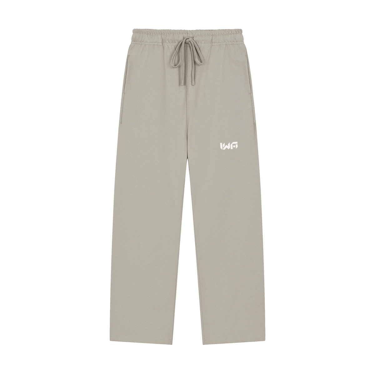 Solid Color Straight-Leg Sweatpants
