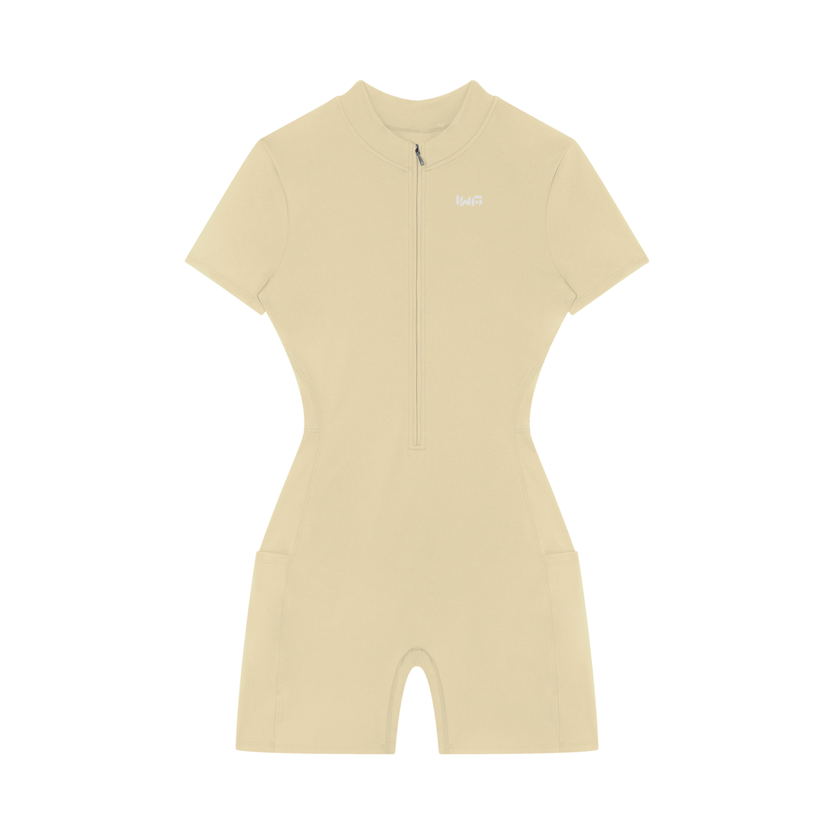 Women's Quarter-Zip Short Sleeve Romper