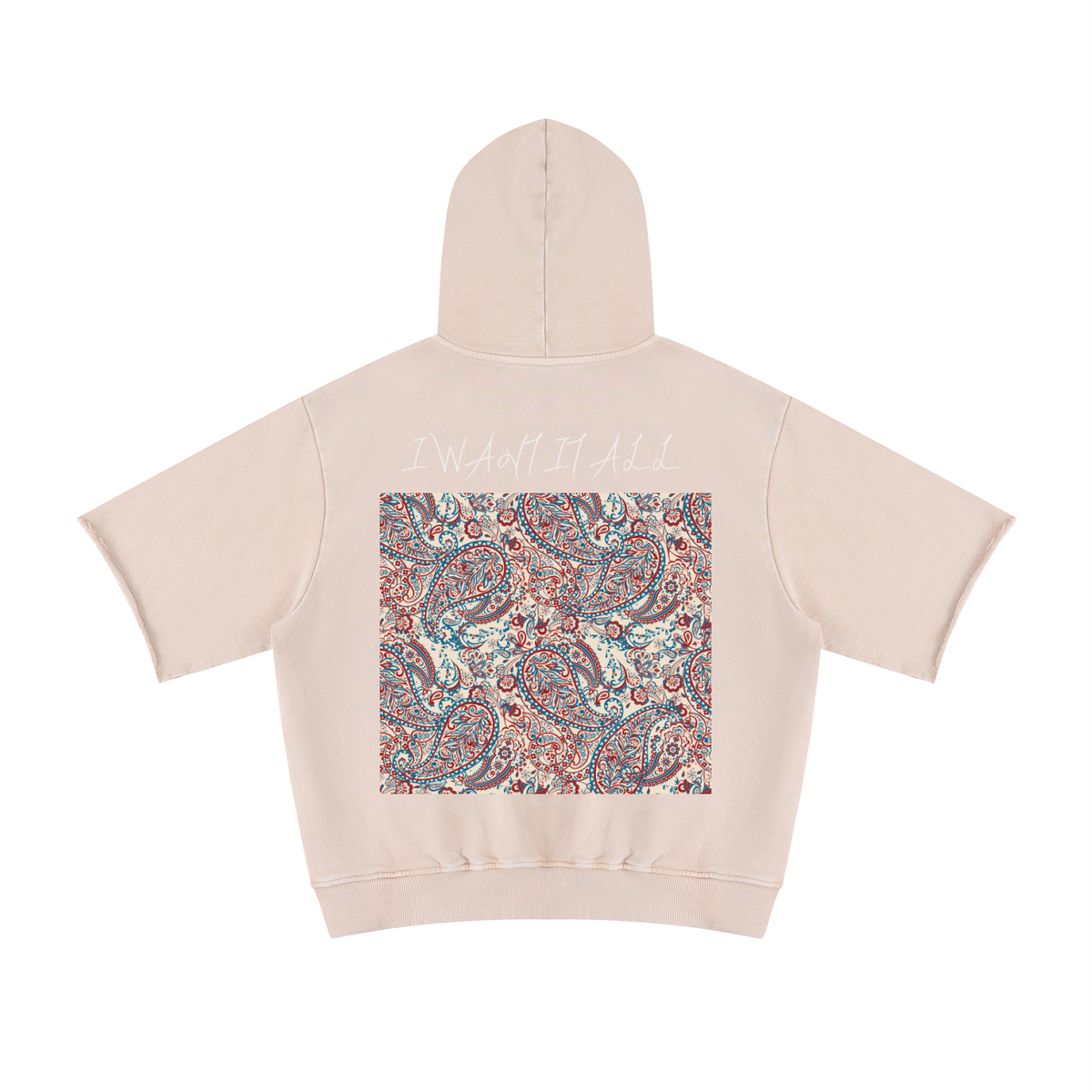 Unisex Mineral Wash Short Sleeve Hoodie