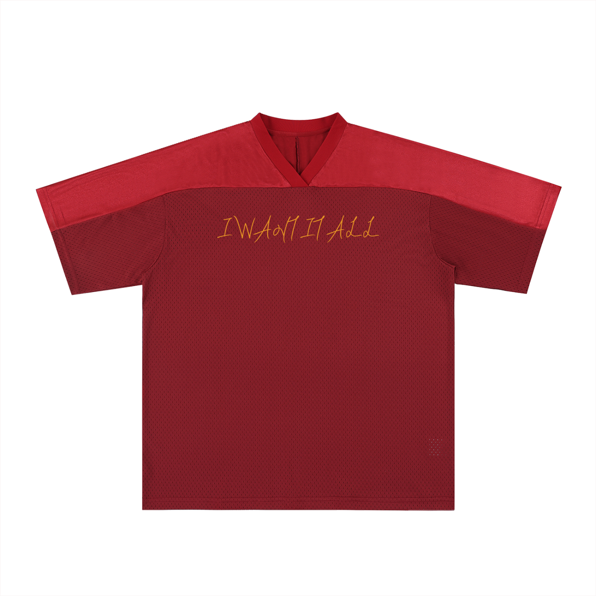 Oversized Mesh V-Neck Soccer Jersey