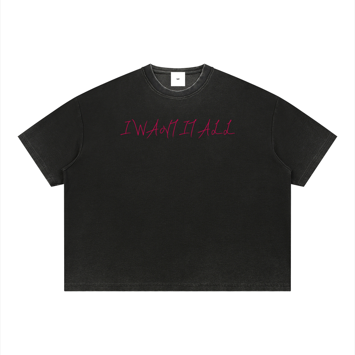 Unisex Vintage Wash Sunfade Boxy Waffle T-Shirt