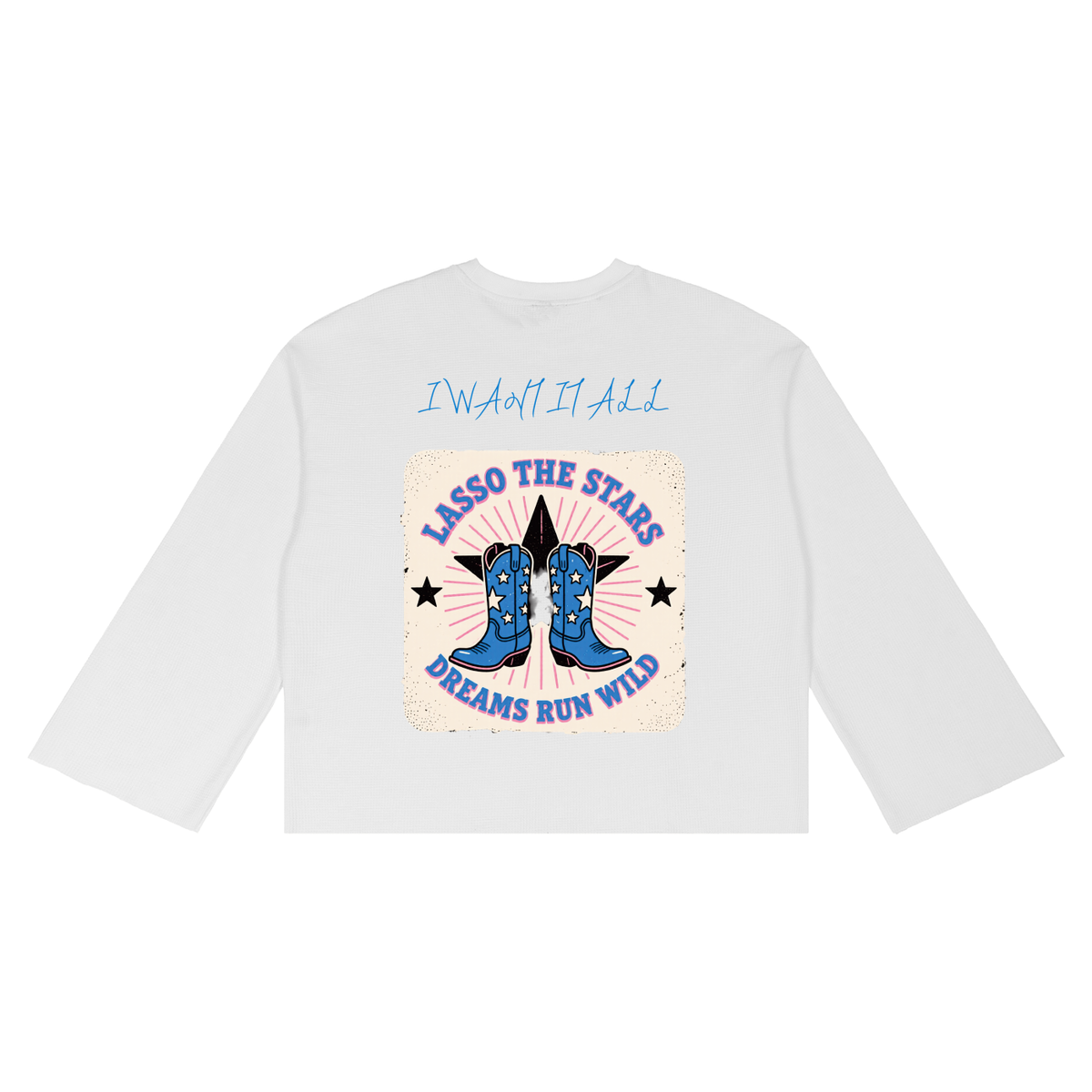Unisex Waffle Raw Edge T-Shirt