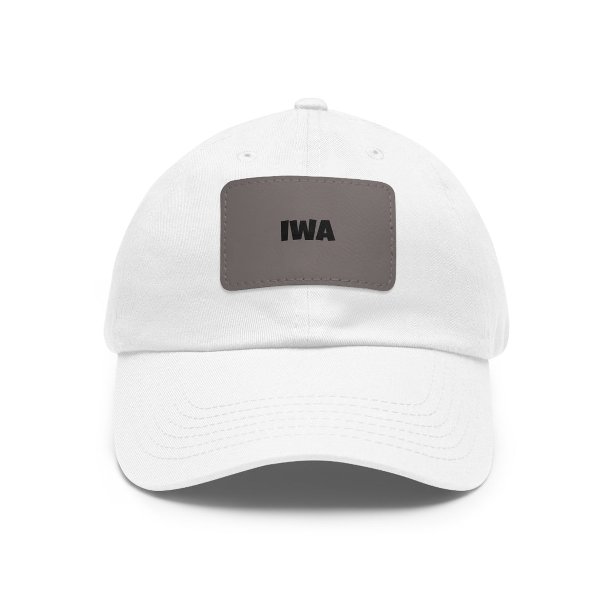 Stylish Dad Hat with IWA Leather Patch - Casual Adjustable Cap for Everyday Wear