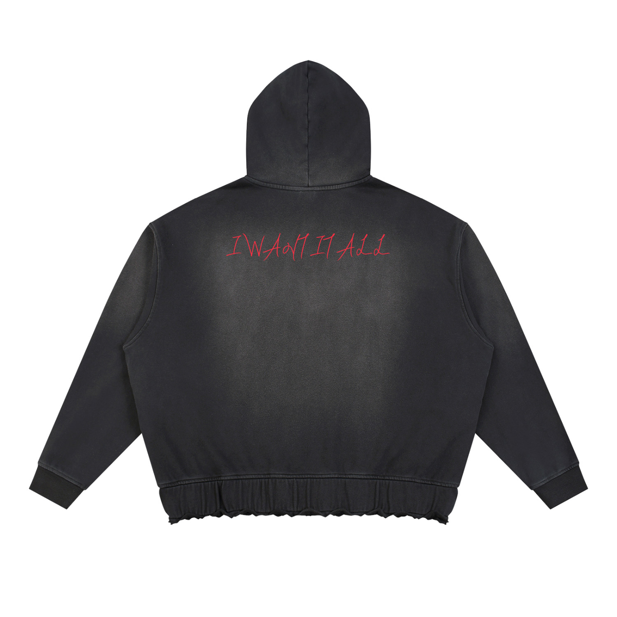 Unisex Sunfade Ripped Boxy Hoodie