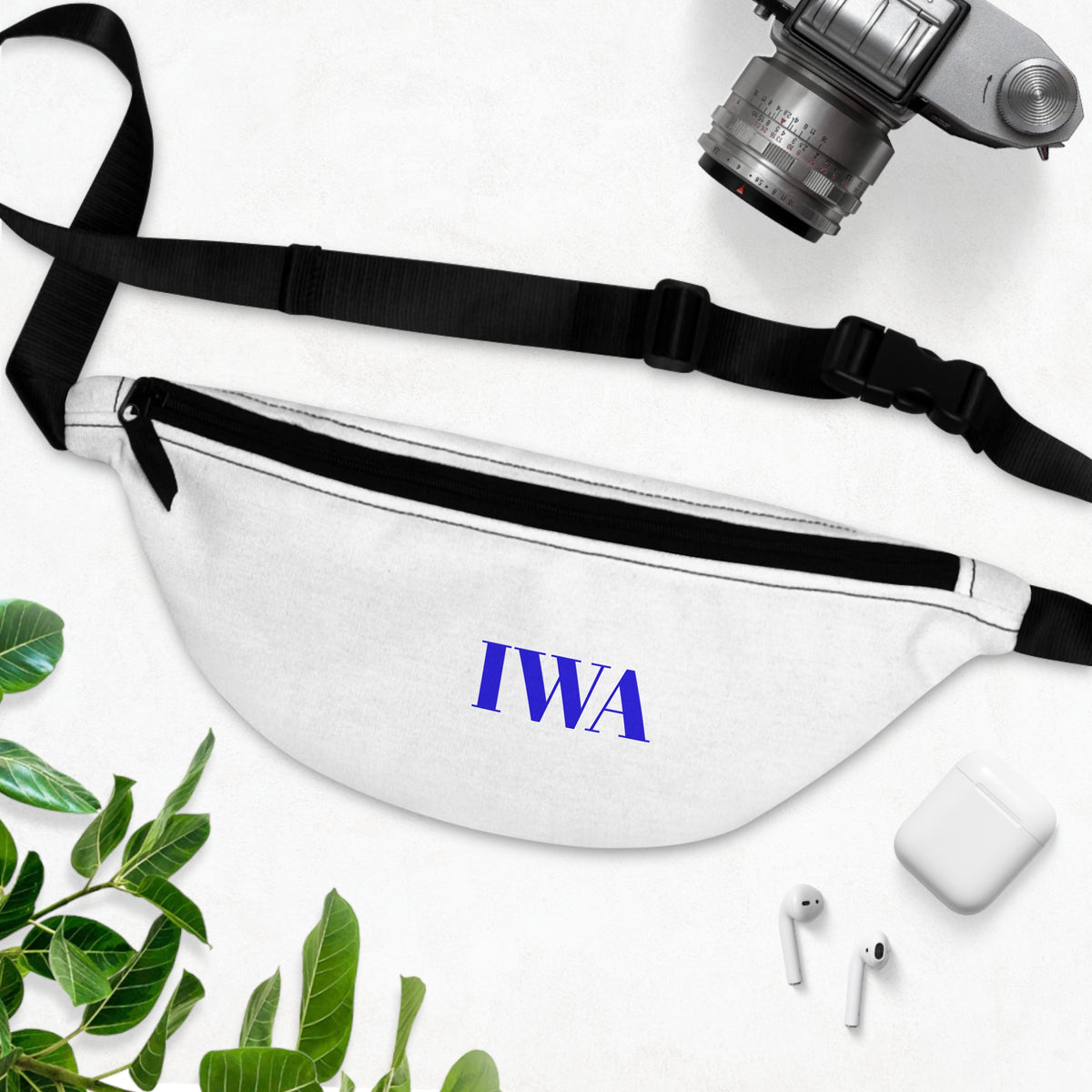 Monogram IWA Fanny Pack — Minimal White Waist Bag