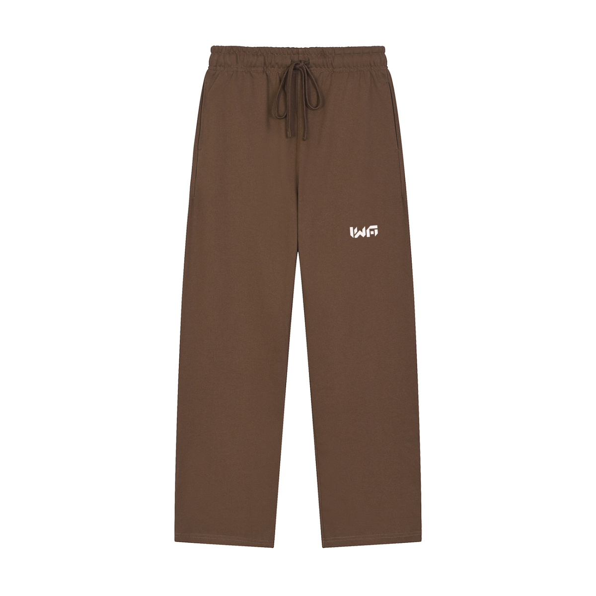 Solid Color Straight-Leg Sweatpants