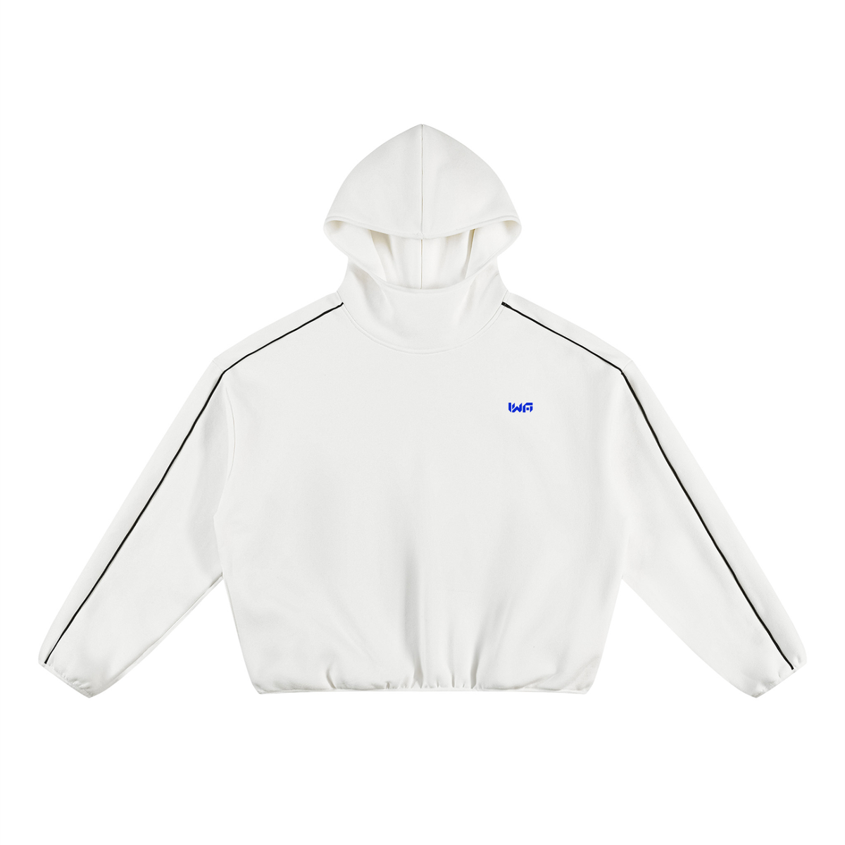 Unisex Boxy Piping Fleece Hoodie