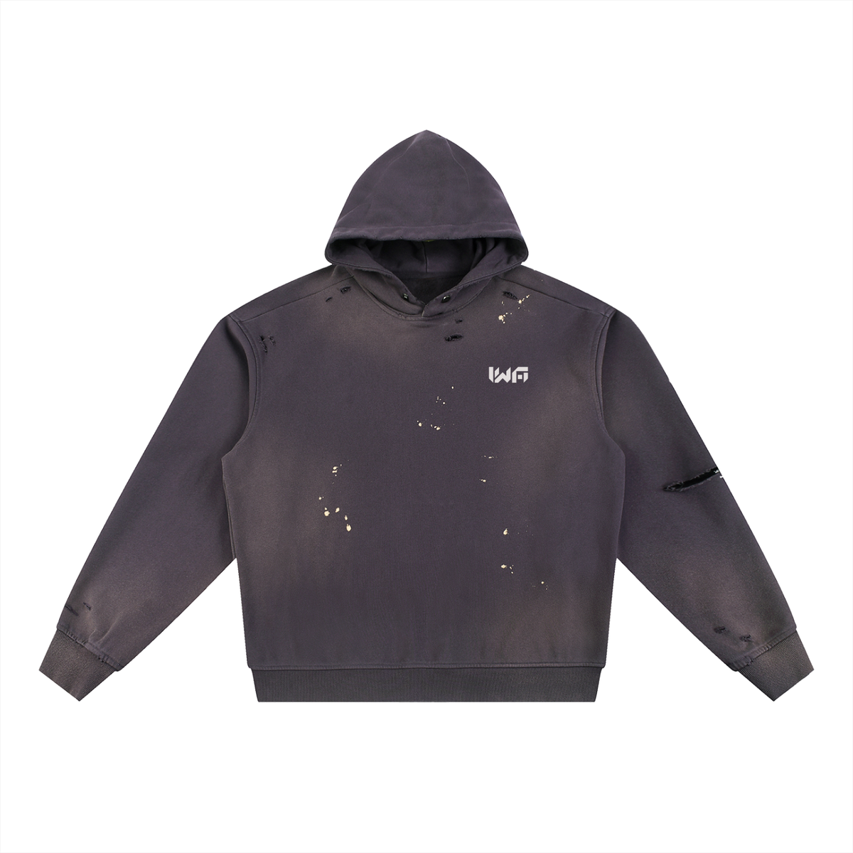 Sun Fade Frayed Fleece Hoodie