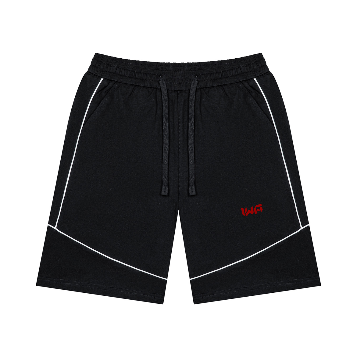 Unisex Piping Color Block Shorts
