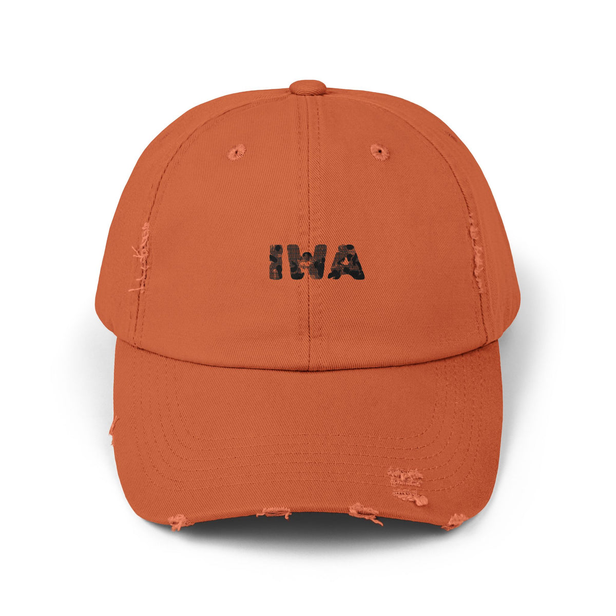Unisex Distressed Cap with 'IVA' - Casual Vintage Style Hat