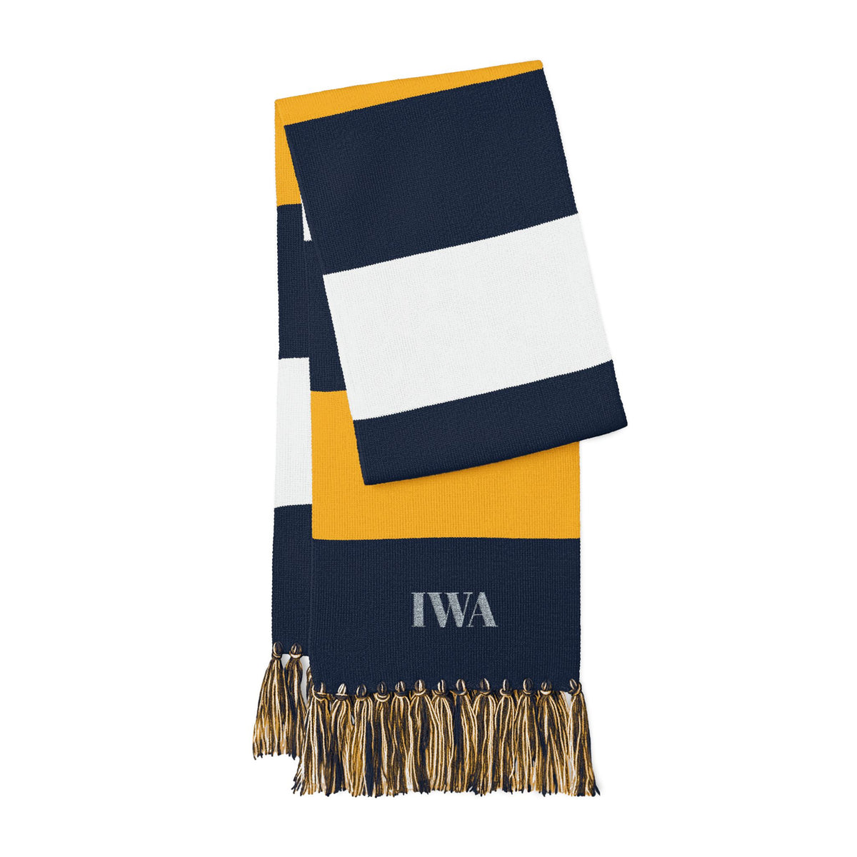 Embroidered Striped Spectator Scarf – Classic Team Colors, Personalized Initials
