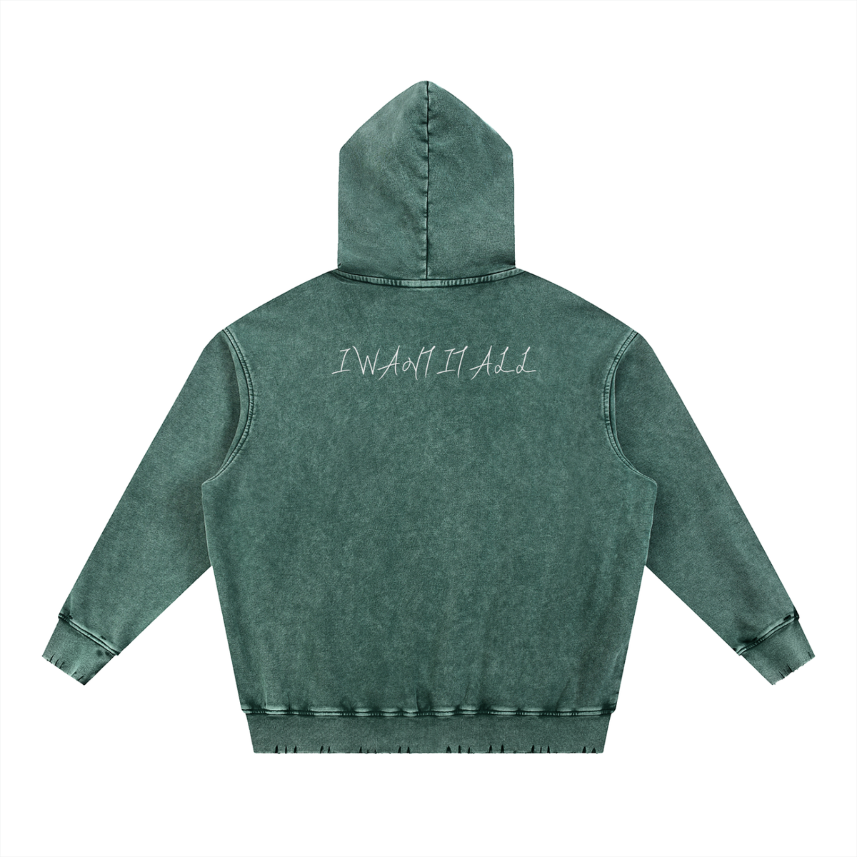 Snow Wash Hand-Frayed Heavyweight  Hoodie