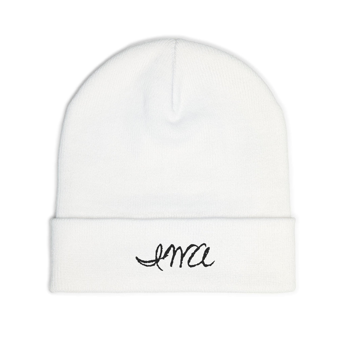 Embroidered 'Love' Script Knit Beanie — Cozy Winter Hat
