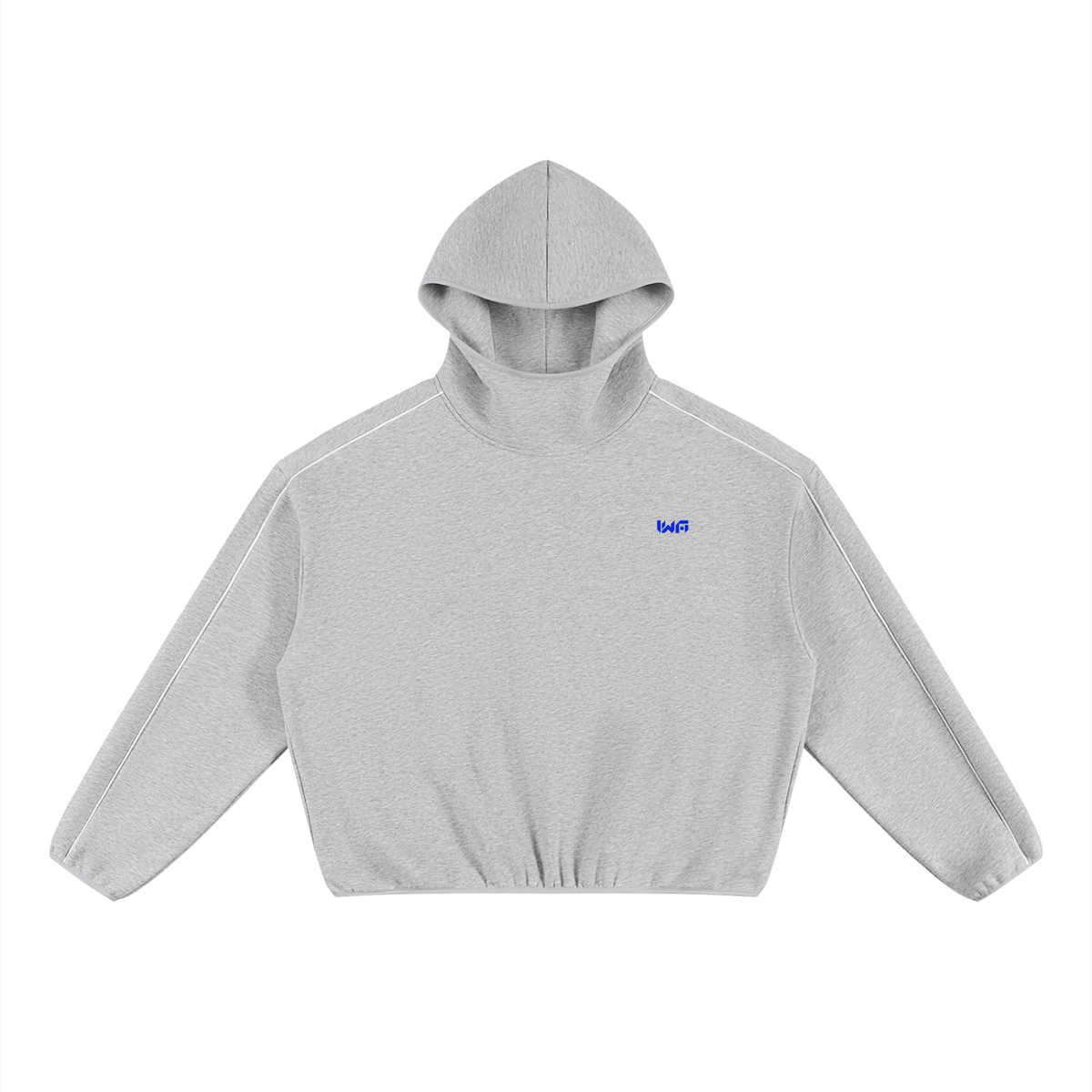 Unisex Boxy Piping Fleece Hoodie