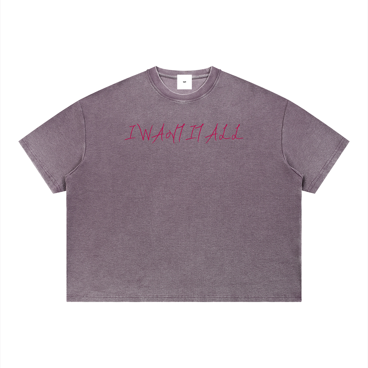 Unisex Vintage Wash Sunfade Boxy Waffle T-Shirt
