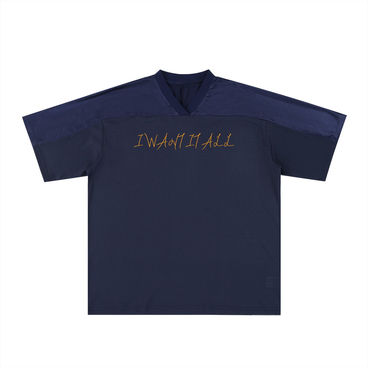 Oversized Mesh V-Neck Soccer Jersey