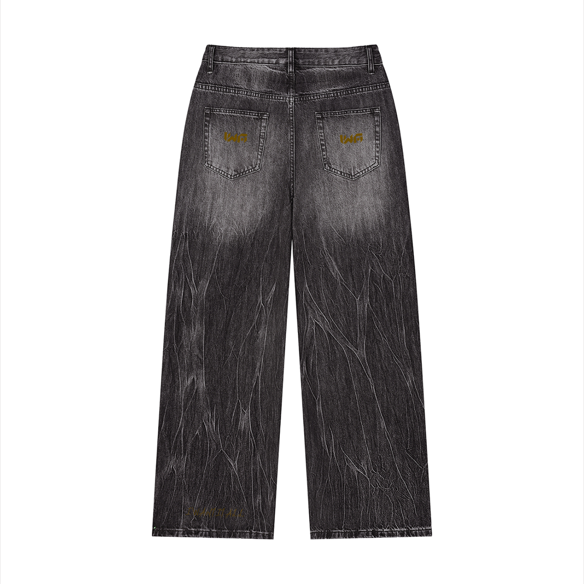 Men’s Vintage Wash Wide Leg Jeans