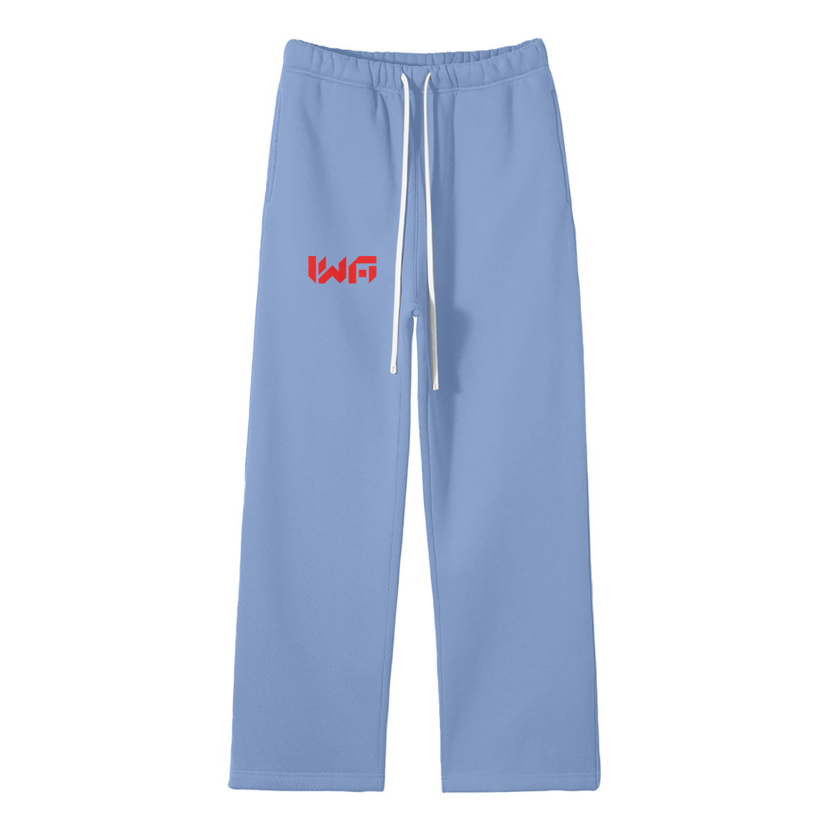 Streetwear Unisex Solid Color Fleece Straight Leg Pants