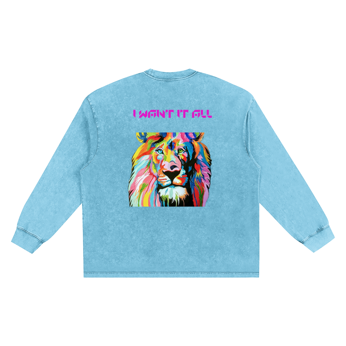 Snow Washed Oversize Long Sleeve T-shirt