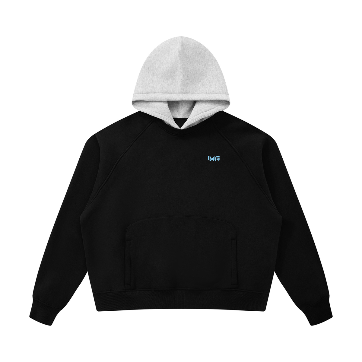 Unisex Fleece Raglan Color Block Hoodie
