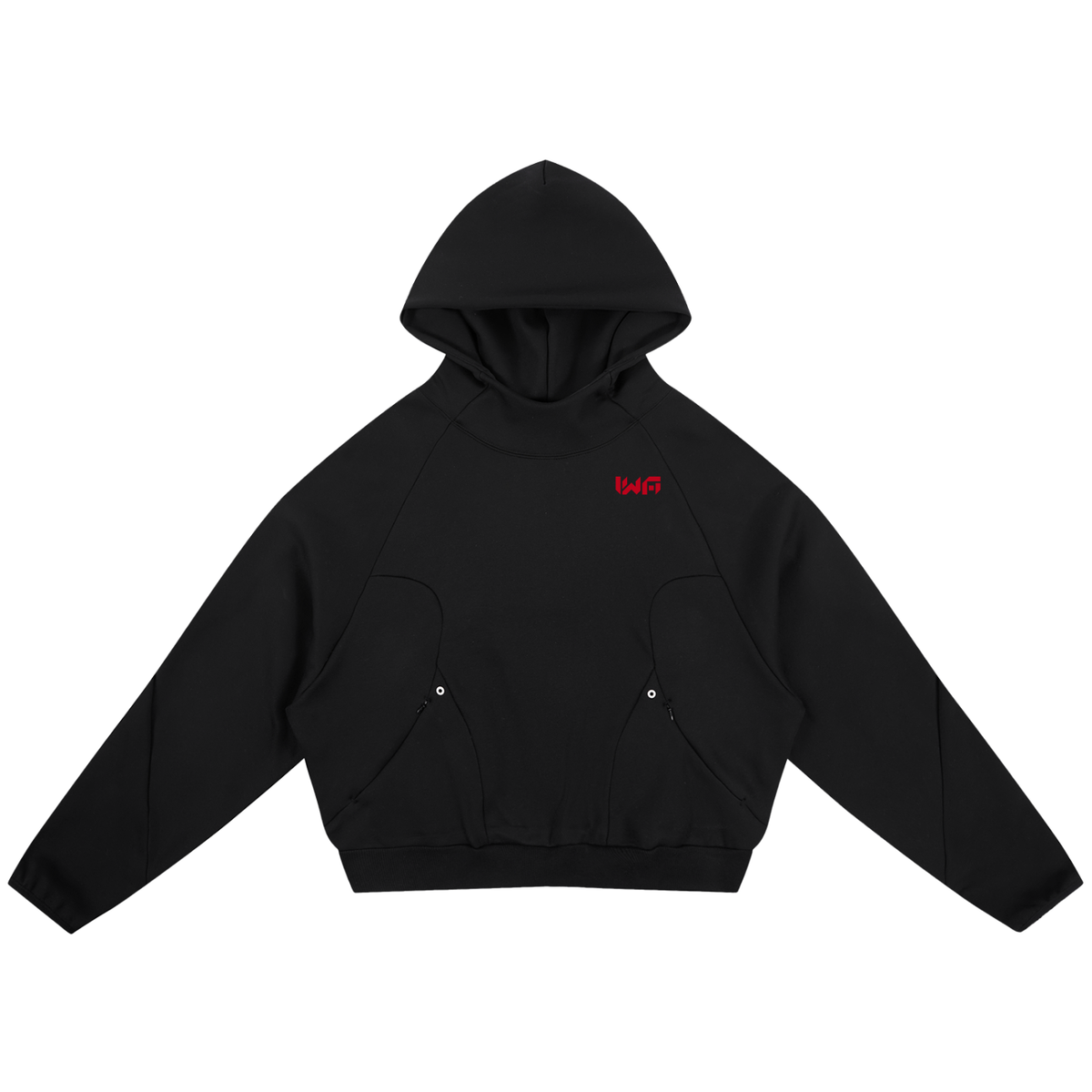 Curved Panel Raglan Hoodie