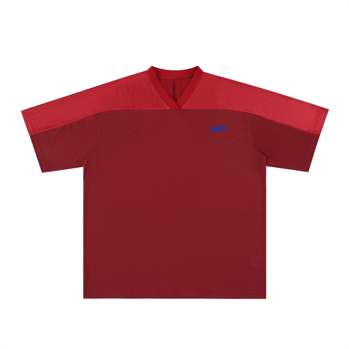 Oversized Mesh V-Neck Soccer Jersey