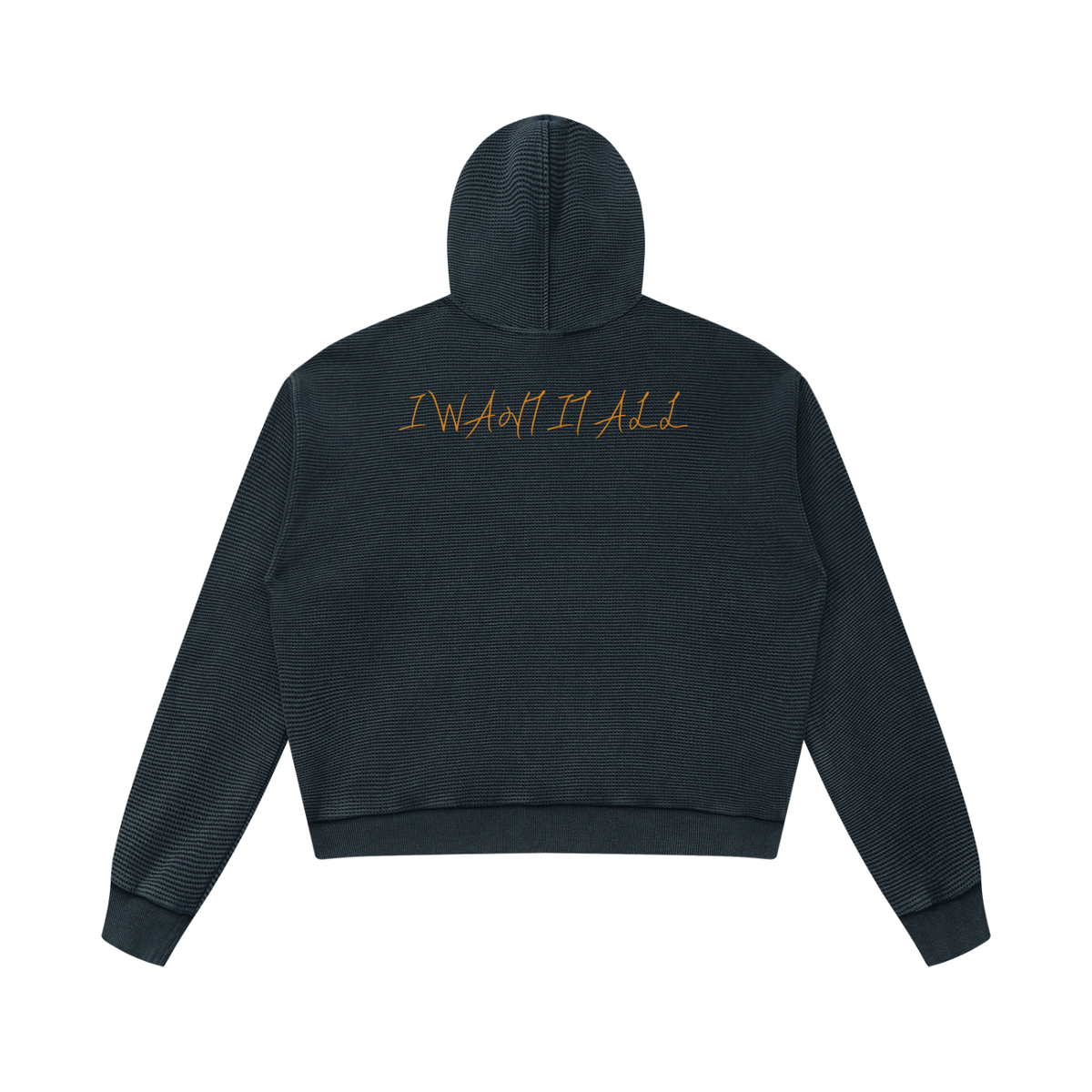 Unisex Mineral Wash Boxy Waffle Hoodie