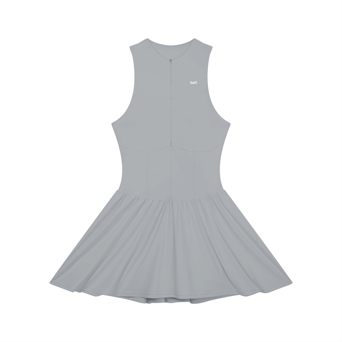 Women’s Ruched Sleeveless Full-Zip Dress