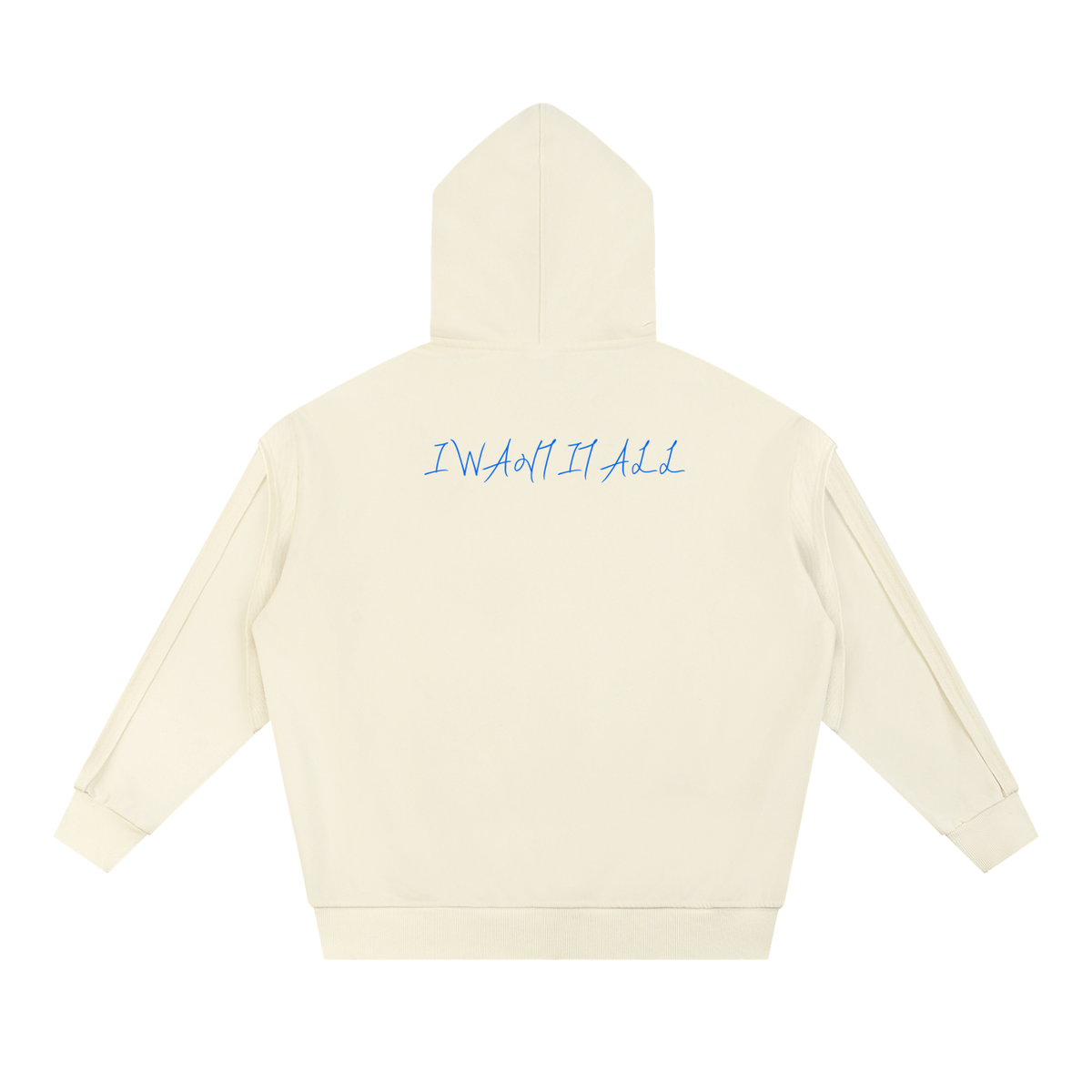 Contrast Tape Raw Edge Double Layered Hoodie