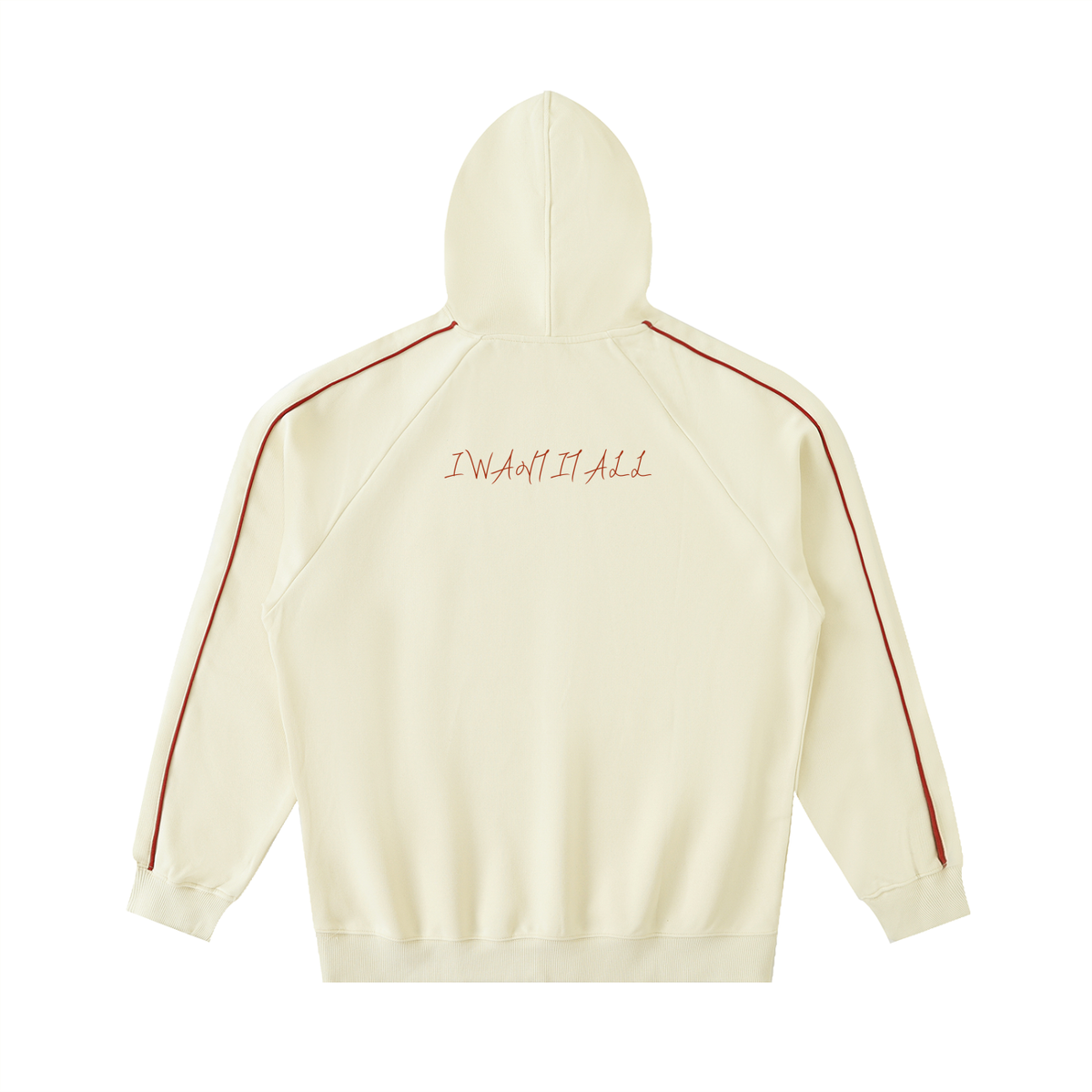 Contrast Piping Raglan Hoodie