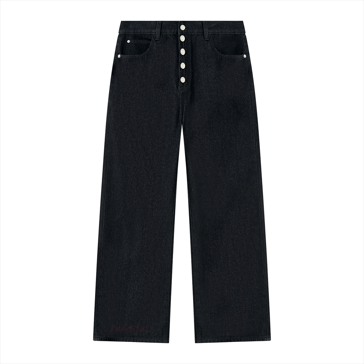 Men's Vintage Wash Wide Leg Denim Jeans
