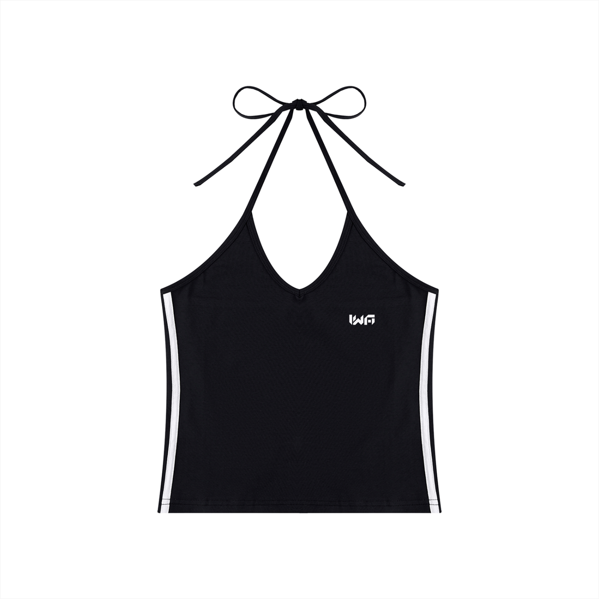 Women's Color Block Halter Crop Tank Top