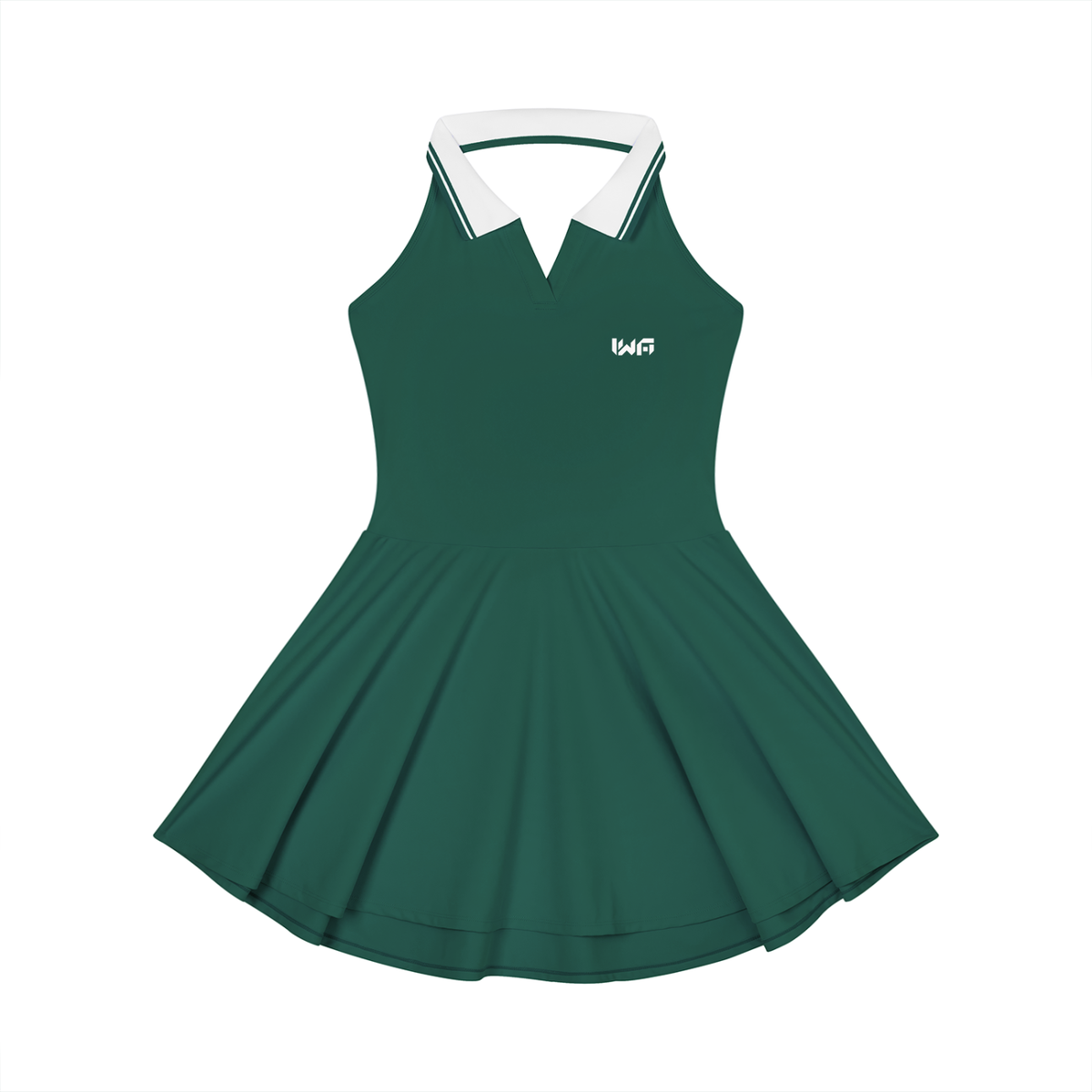 Women's Collared Halter A-Line Tennis Dress