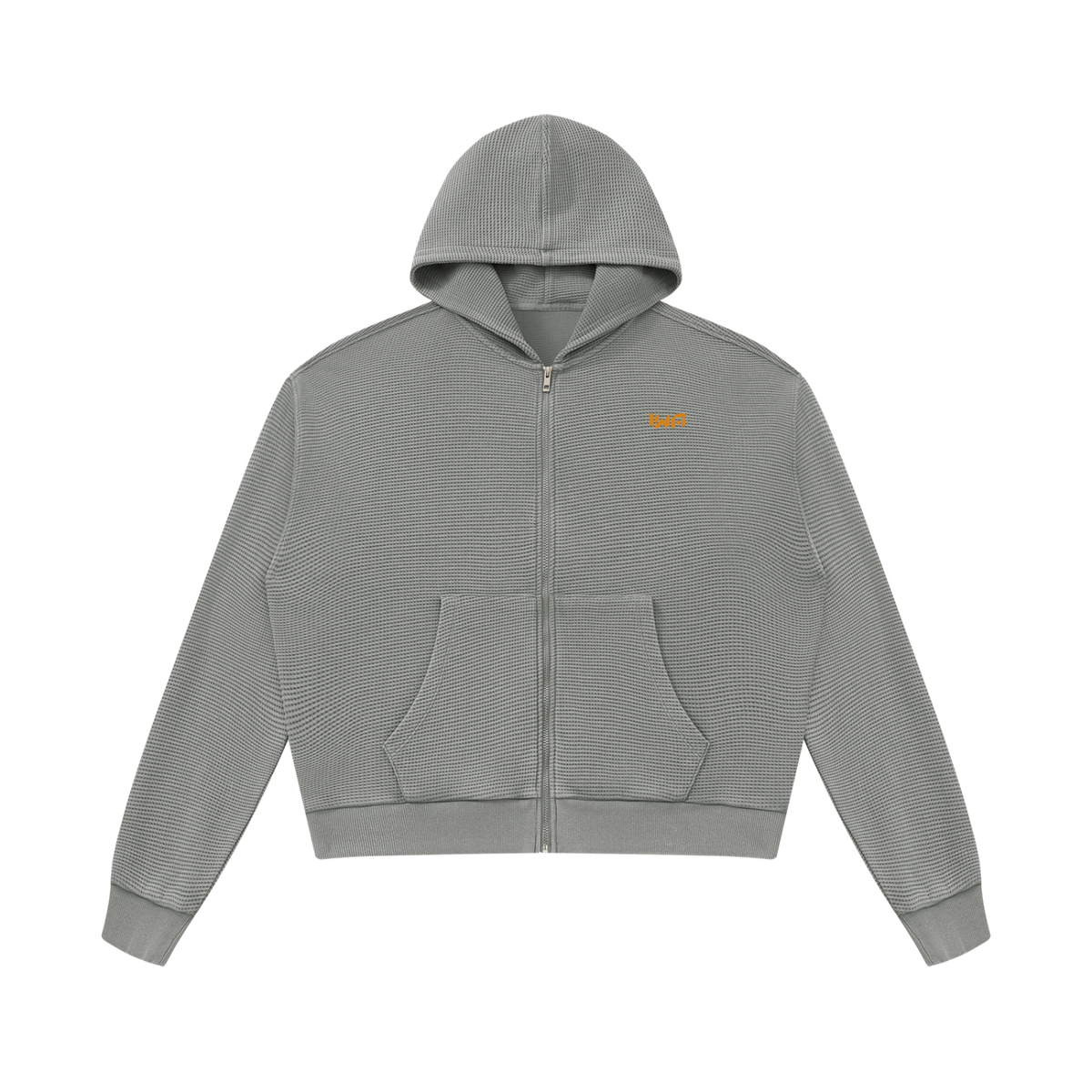 Unisex Mineral Wash Boxy Waffle Hoodie